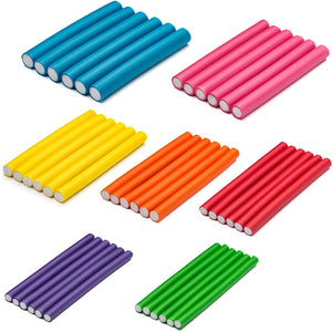 42-pack 7" Flexible Curling Rods Twist-flex Rods Foam Hair Rollers