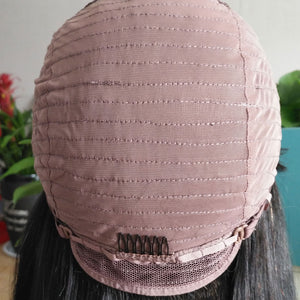 Straight Human Hair Bob Wig With Bangs Brazilian Remy Virgin Hair Full Machine Wig