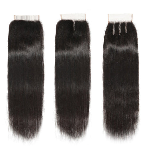 4x4 Lace Closure Straight 100% Virgin Human Hair Closure Free Shipping