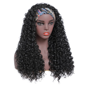 Jerry Curly Headband Wig 100% Virgin Human Hair 200% Density 10A Grade