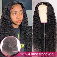 13x4 Lace Frontal Wig Water Wave 100% Human Hair Lace Front Unit 10A Grade