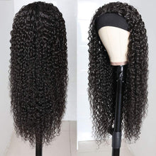 Jerry Curly Headband Wig 100% Virgin Human Hair 200% Density 10A Grade