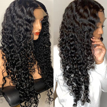13x4 Lace Frontal Wig Water Wave 100% Human Hair Lace Front Unit 10A Grade