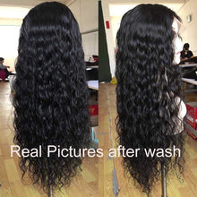 13x4 Lace Frontal Wig Water Wave 100% Human Hair Lace Front Unit 10A Grade