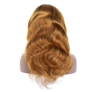 1b/27 Ombre Golden Body Wave Lace Wig 100% Human Hair / Front Lace / Full Lace /