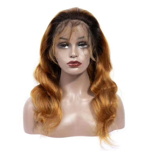 1b/27 Ombre Golden Body Wave Lace Wig 100% Human Hair / Front Lace / Full Lace /