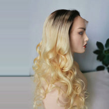 1b/613 Loose Wave Wig  Ombre Blonde Front Lace Wig 100% Human Hair