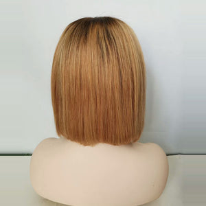Bob Wig 1b/27 Front Lace Wig 100% Human Hair