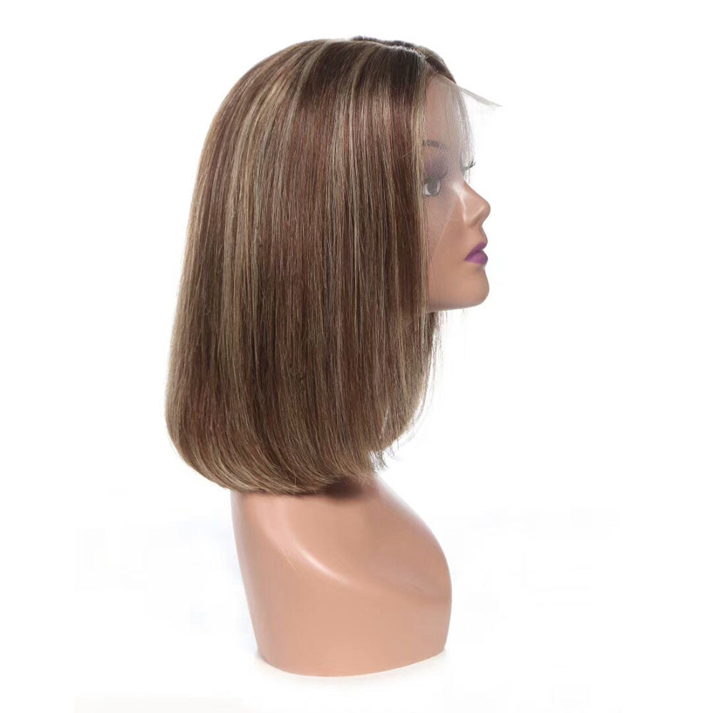 Short Bob Wig Front Lace Wig 100% Human Hair Free Shipping